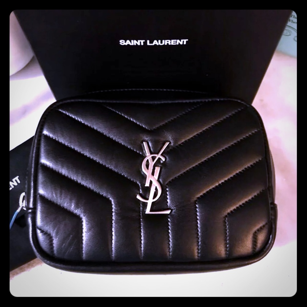 YSL matelasse pouch bag